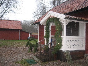 Juldekorationer vid Bergdalen